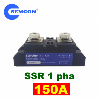 H3150ZD SSR 1 Pha 150A Relay Bán Dẫn Output: 24-680Vac, Input: 4-32Vdc