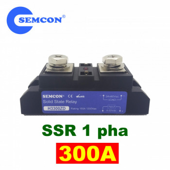 H3300ZD SSR 1 Pha 300A Relay Bán Dẫn Output: 24-680Vac, Input: 4-32Vdc