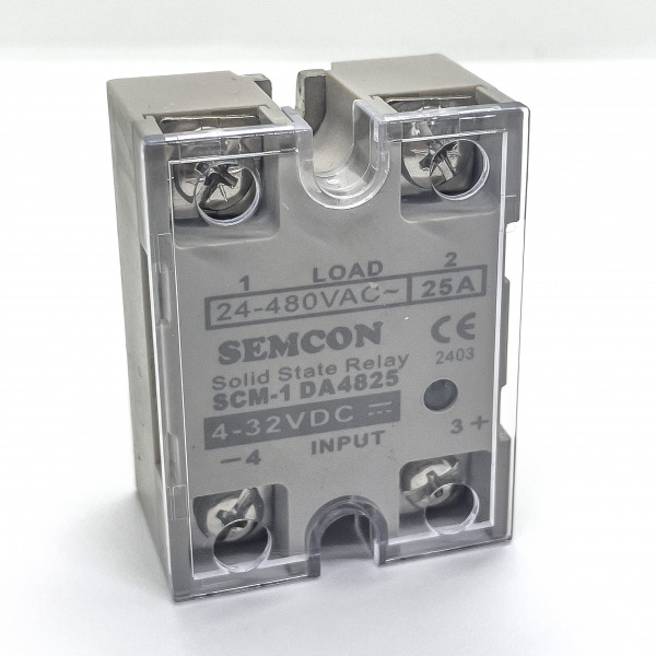 SC-1DA4825 SSR 1 Pha 25A Output: 24-280Vac, Input: 3-32Vdc -