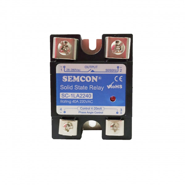 SC-1LA2240 SSR 1 Pha 40A Relay Bán Dẫn Output: 24-280Vac, Input: 4-20mA -