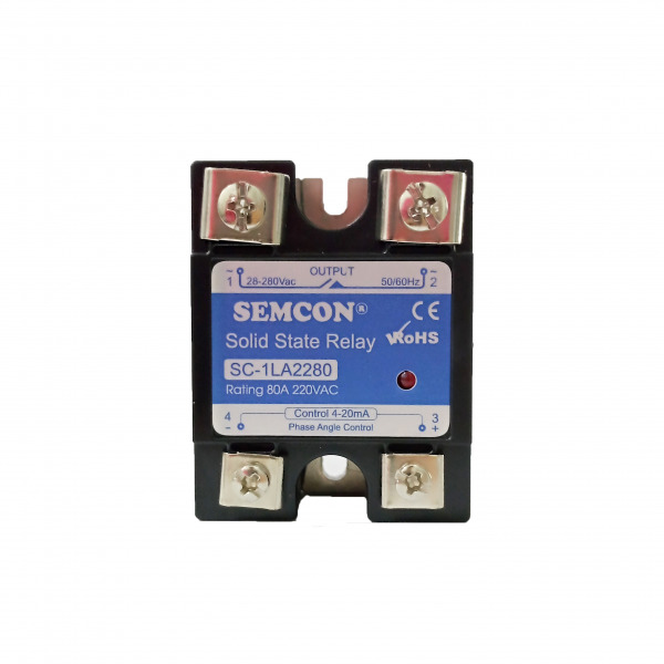 SC-1LA2280 SSR 1 Pha 80A Relay Bán Dẫn Output: 24-280Vac, Input: 4-20mA -