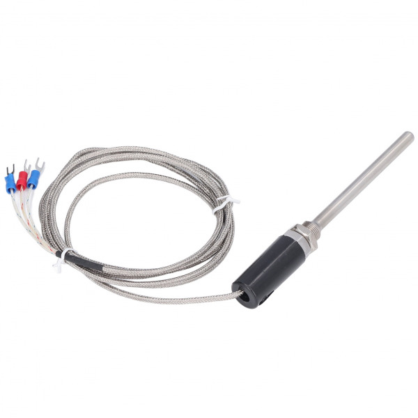 Thermocouple PT100 Cảm biến nhiệt độ PT100, đầu dò phi 7 dài 100mm 200mm 300mm dây dài 2m cảm biến nhiệt độ -50 420℃ -