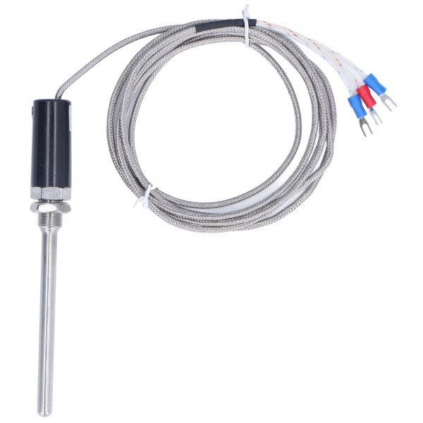 Thermocouple PT100 Cảm biến nhiệt độ PT100, đầu dò phi 7 dài 100mm 200mm 300mm dây dài 2m cảm biến nhiệt độ -50 420℃ -