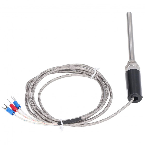 Thermocouple PT100 Cảm biến nhiệt độ PT100, đầu dò phi 7 dài 100mm 200mm 300mm dây dài 2m cảm biến nhiệt độ -50 420℃ -